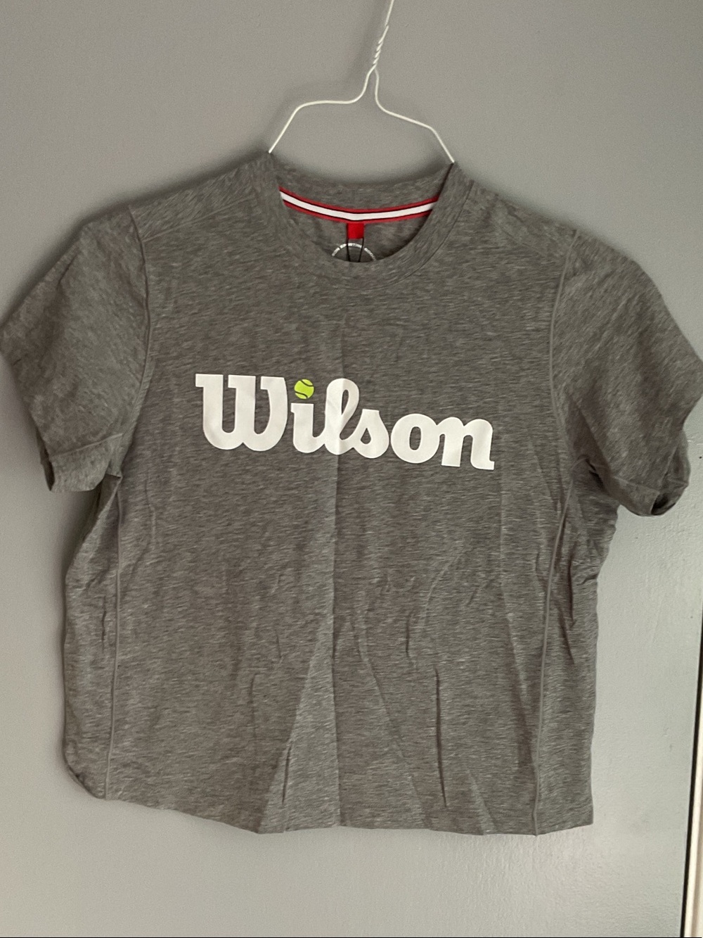 Wilson Gray Short-Sleeve Logo Tee with Neon Accent
